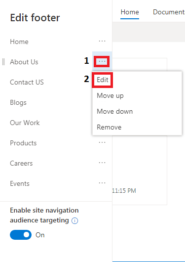 How To Add, Edit And Remove Footer Links In Modern Communication Site